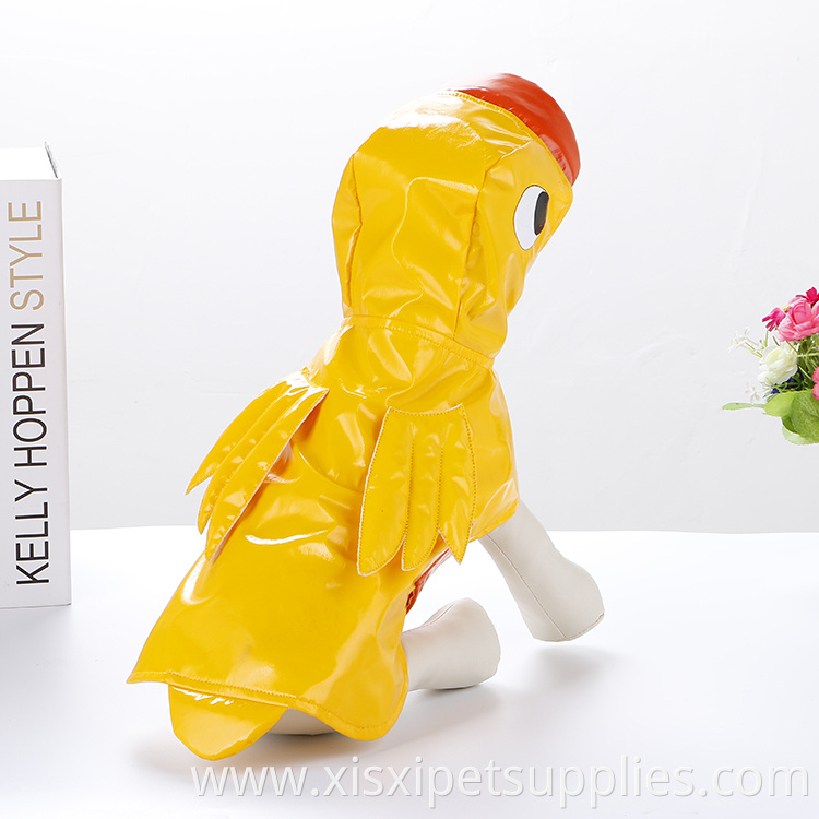 Waterproof Pet Raincoat Duck cosplay Dog Raincoat with Hood
